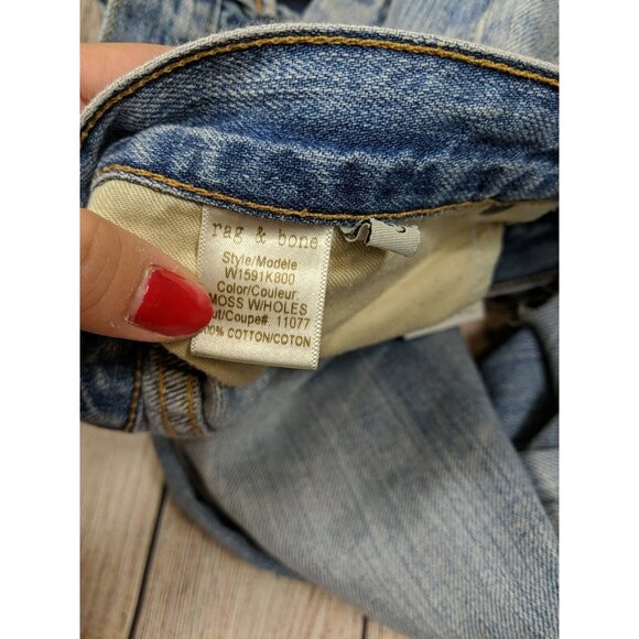 Rag & Bone Women's Boyfriend Relaxed Distressed Jeans In Moss Size 26 READ - Picture 4 of 11